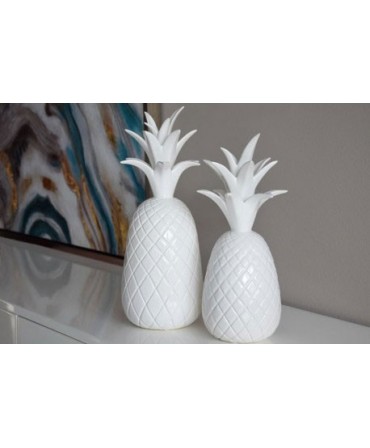 Ananás em Cerâmica Branco